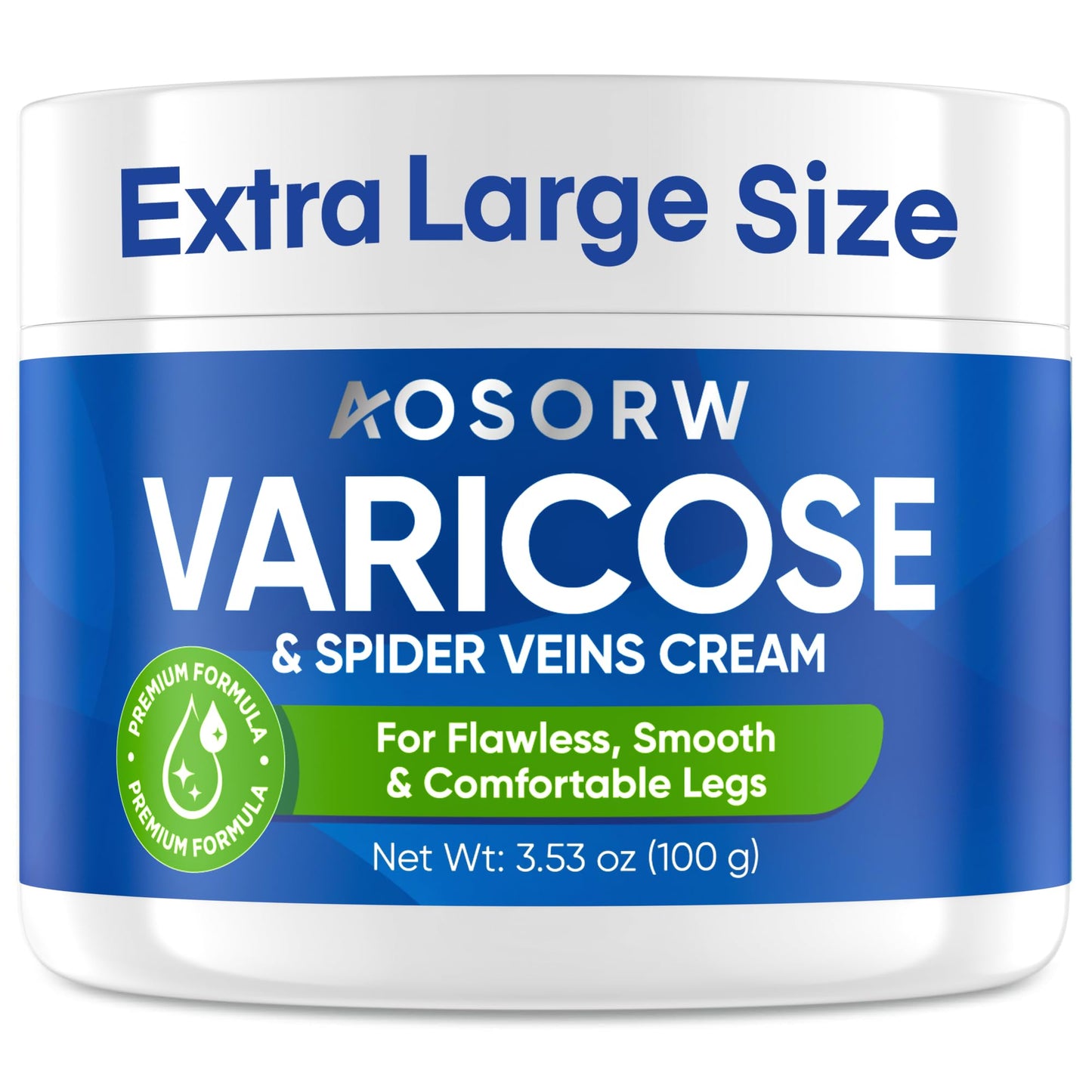 AOSORW Varicose & Spider Veins Cream – Natural Leg Vein Support, 3.4 Fl Oz