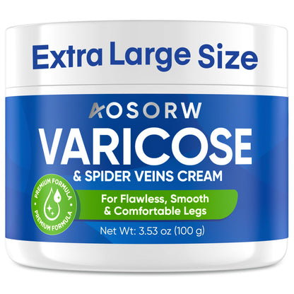 AOSORW Varicose & Spider Veins Cream – Natural Leg Vein Support, 3.4 Fl Oz