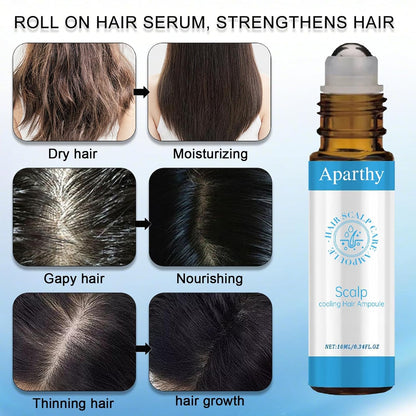 Aparthy Hair Growth Serum Roll On – Rosemary & Menthol, For Women & Men, 0.35 oz (10 ml)