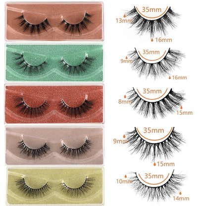 APCYUST Faux Mink Lashes Wholesale — 100 Pairs, 5 Styles, 20mm 5D Fluffy Lashes