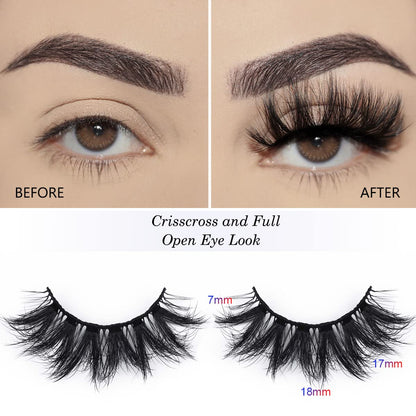APCYUST Lashes Bulk Wispy Eyelashes – 100 Pairs, 5 Styles, 15mm-18mm | Wholesale & Brand Custom