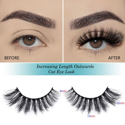 APCYUST Lashes Bulk Wispy Eyelashes – 100 Pairs, 5 Styles, 15mm-18mm | Wholesale & Brand Custom
