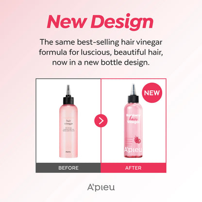 A’PIEU Raspberry Hair Vinegar Rinse – Scalp Cleanse & pH-Balanced Detox for Oily/Itchy Scalp (K-Beauty) 6.76 fl oz