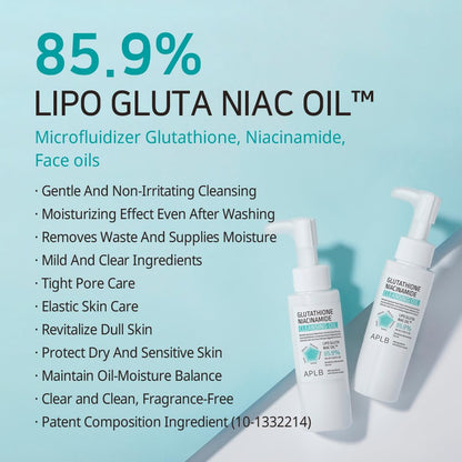 APLB Glutathione Niacinamide Cleansing Oil | LIPO GLUTA NIAC OIL 85.9%