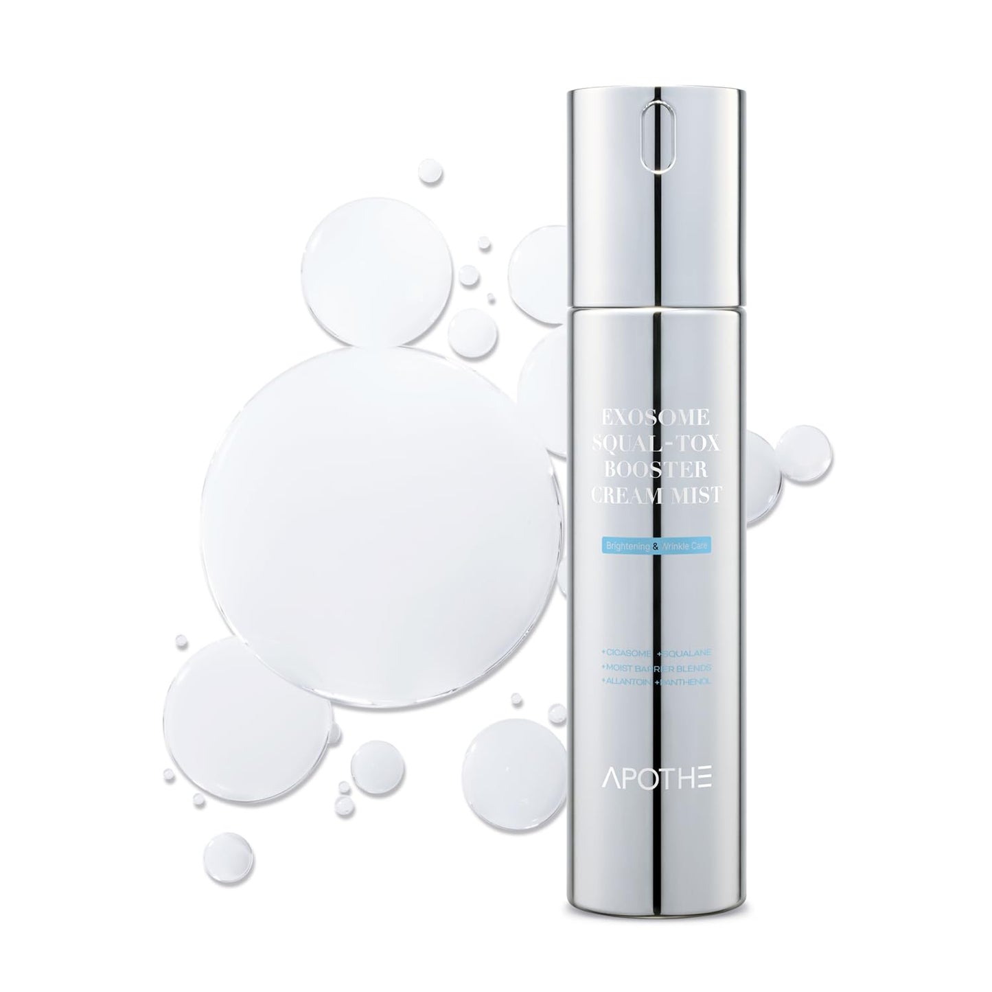 APOTHE Exosome Squal-Tox Booster Cream Mist – Hydration, Soothing, and Brightening (3.38 fl oz / 100 ml) | Squalane, Centella Asiatica & Niacinamide