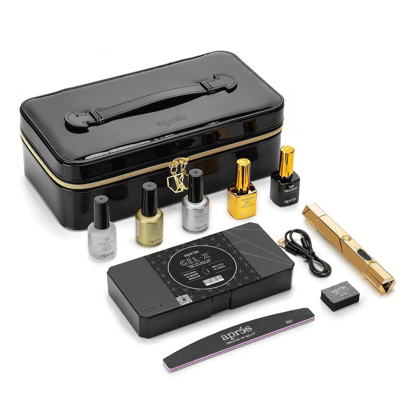 APRÉS Gel-X Nail Pro Starter Kit — 14 Sizes Included (00–9) with Half Sizes (2025 Edition)