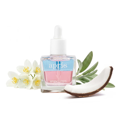 APRÉS Light & Shadow Cuticle Serum – Nourishing Almond & Jojoba Oil, Vitamin B & Turmeric, 15 mL | Spring Steps (Coconut, Sage & Jasmine)