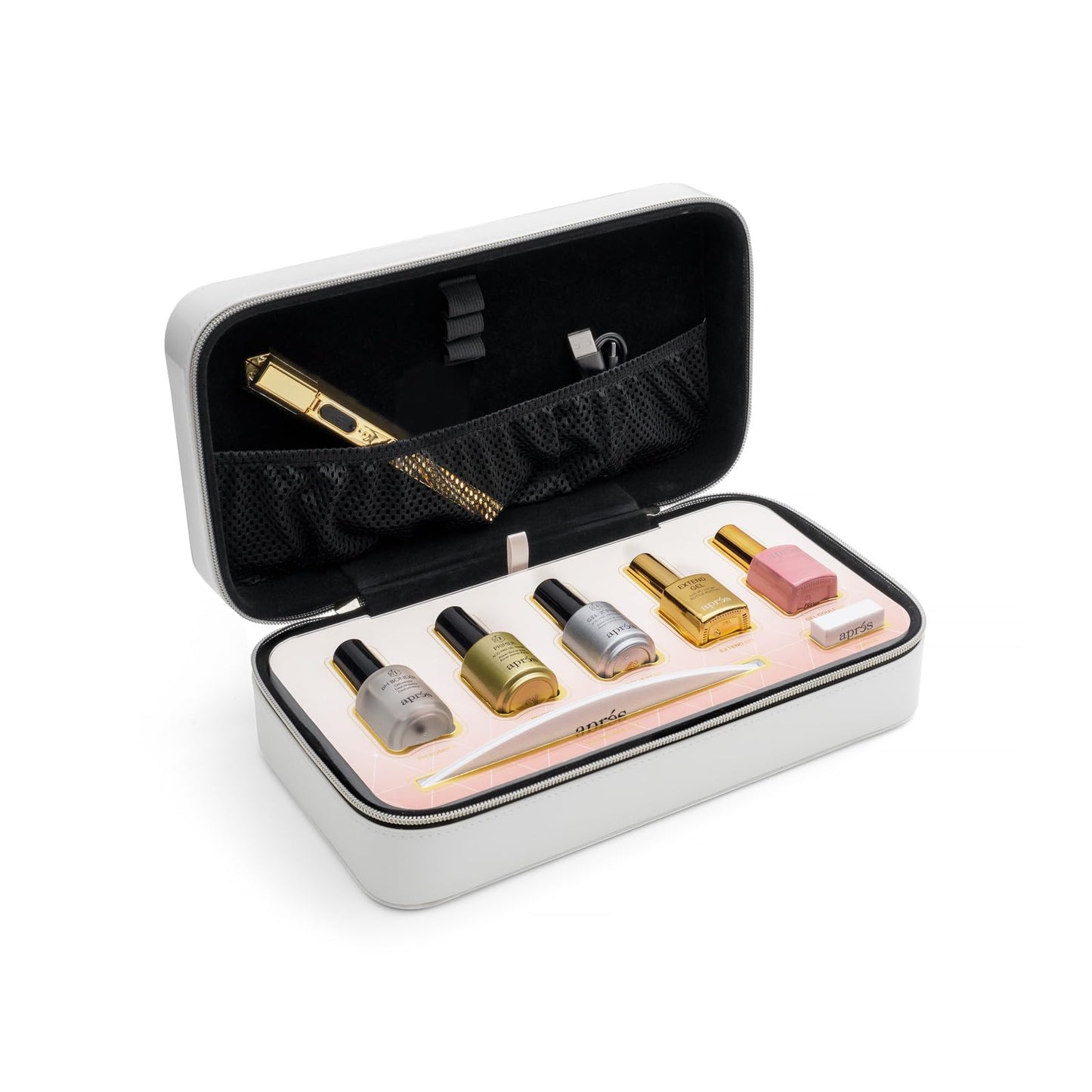 APRÉS Apres Ombre Gel-X Nail Extension Kit – 14 Sizes 00–09, Premium Quality, Natural Square Short