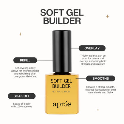 APRÉS Soft Gel Builder in a Bottle – Self-Leveling Gel-X Extension Thickener & Overlay
