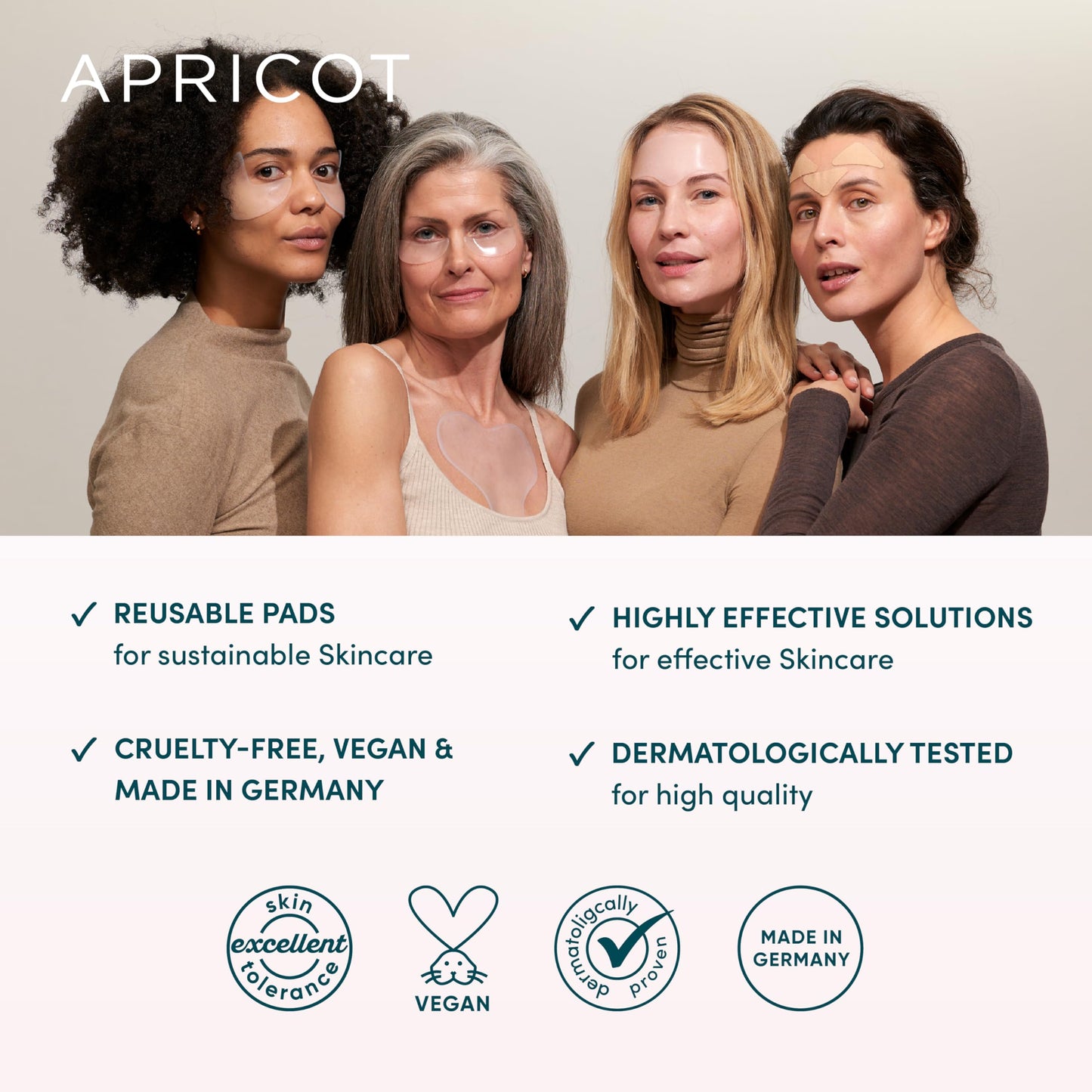 APRICOT Anti-Wrinkle Chest Pad – Reusable Silicone Décolleté Patch, Made in Germany