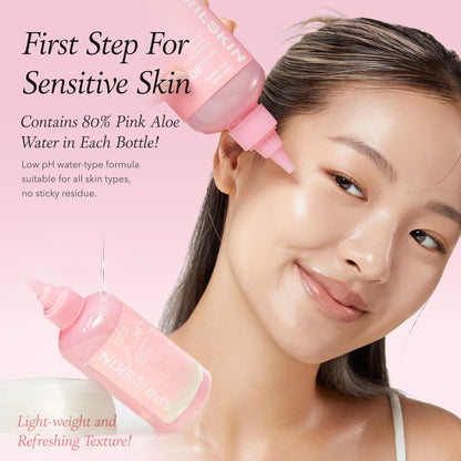 APRILSKIN Pink Aloe Vita Toner — Hydrating, Non-Sticky Calming Toner with 80% Pink Aloe Vera Water (8.45 fl oz)
