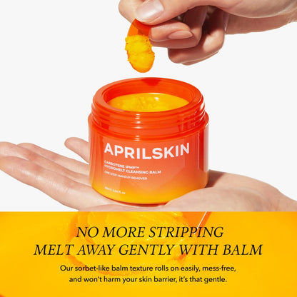 APRILSKIN Carrotene IPMP Hydromelt Cleansing Balm — Noncomedogenic for Sensitive & Oily Skin