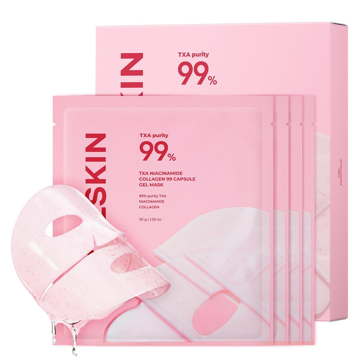 APRILSKIN TXA Pink Capsule Gel Mask | Overnight Glow with 99% TXA for Uneven Tone, Hydration & Radiance