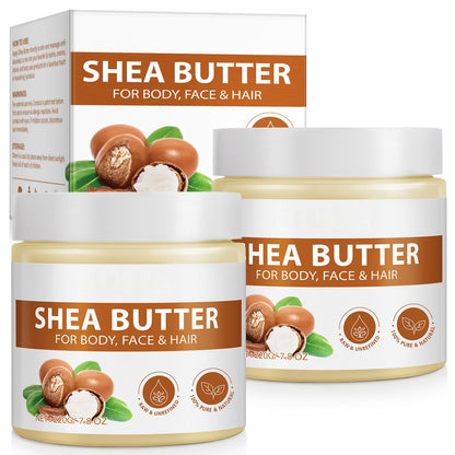 APUUFYQC Shea Butter Raw Organic – 2 Pack | Pure, Unrefined Moisturizer for Skin & Hair