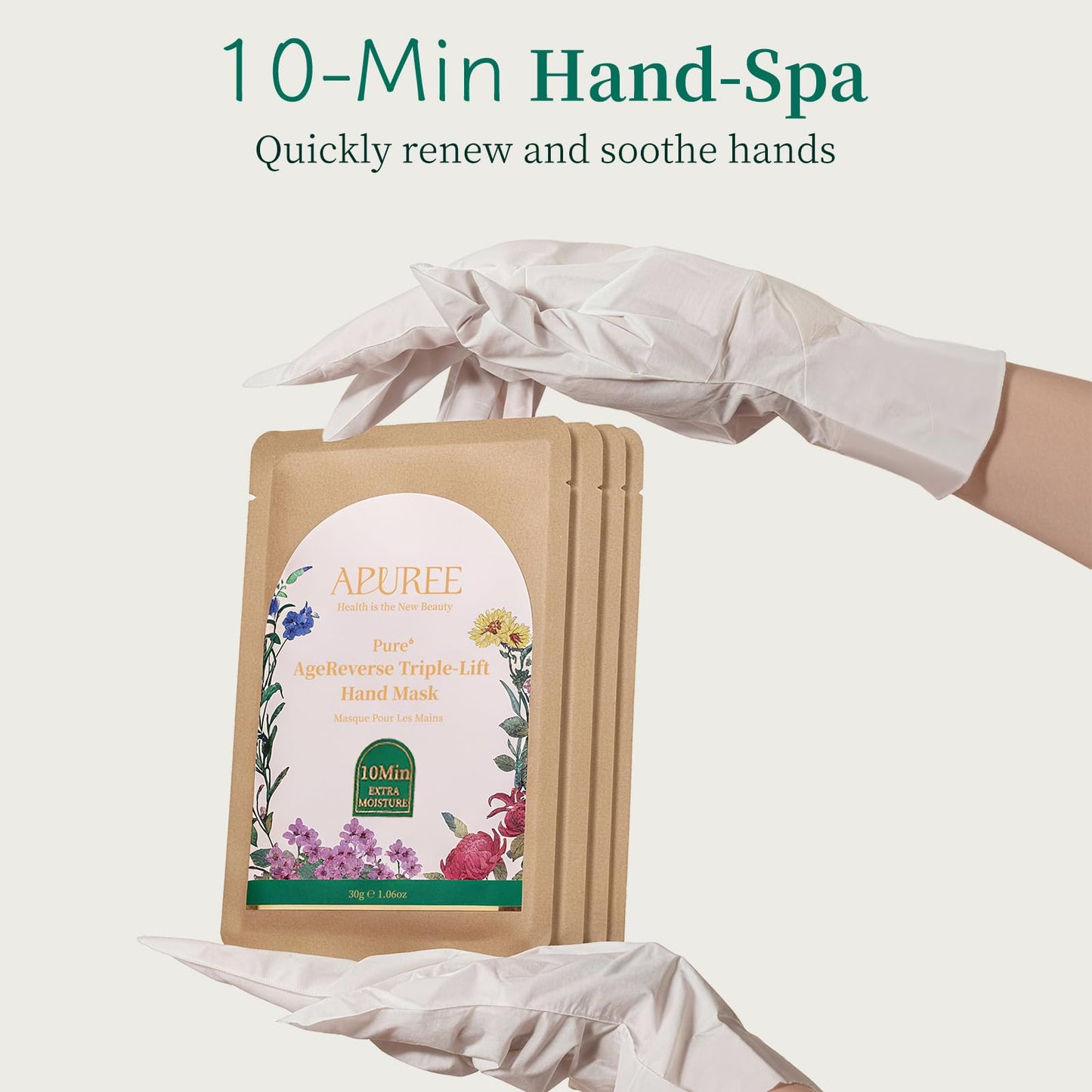 APUREE Anti Aging Hand Mask Gloves – 10-Minute Repair & Extra Moisture (5x30g)