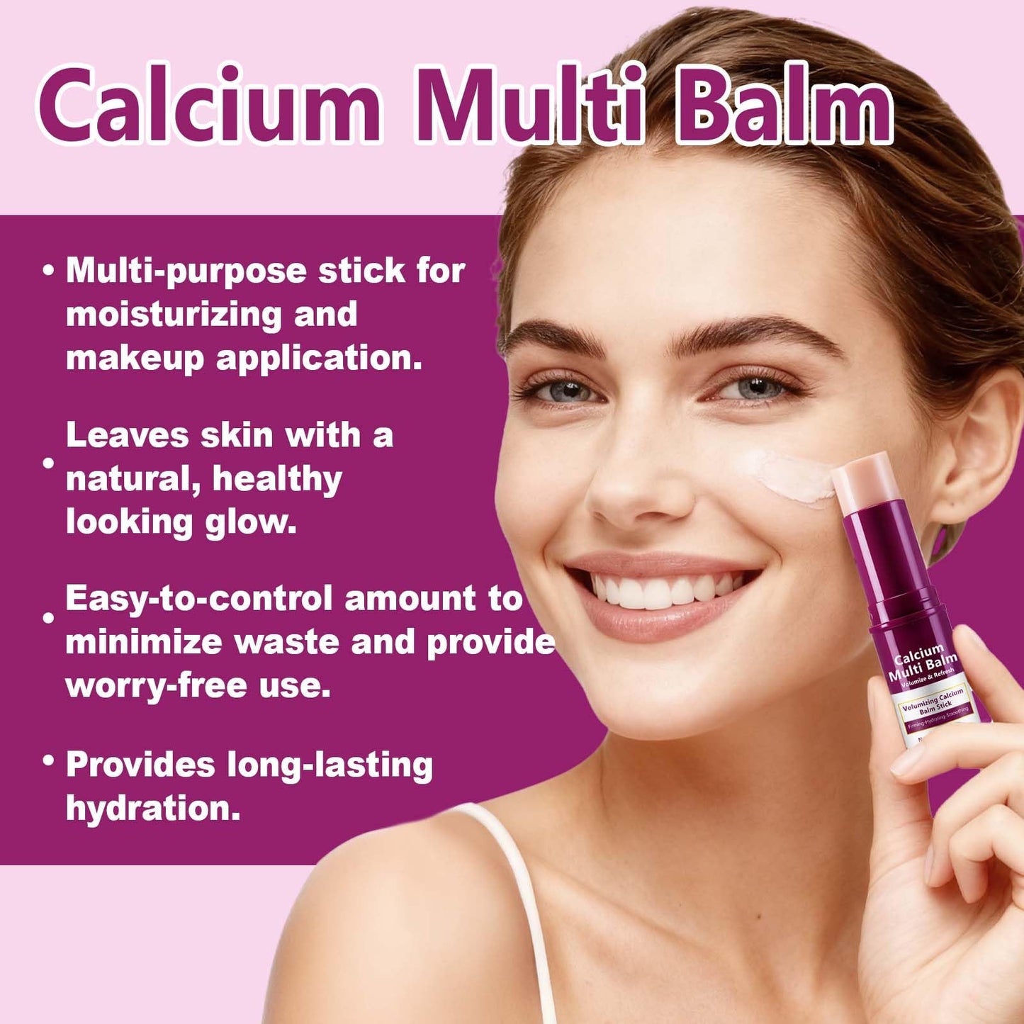 APUUFYQC Calcium Multi Balm Stick – 2 Pack for Deep Hydration, Firming & Eye Care