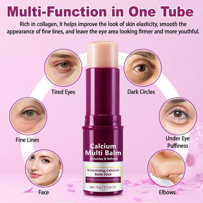 APUUFYQC Calcium Multi Balm Stick – 2 Pack for Deep Hydration, Firming & Eye Care
