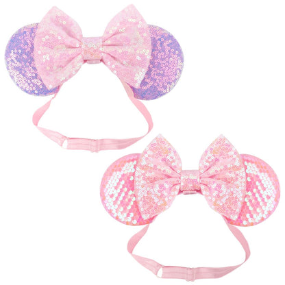 AQOKKA Mouse Ears Headband with Bow – Minnie Ears Cosplay Accessory for Women