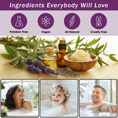 Aqua Elegante Spa Baskets for Women – Luxury Lavender & Tea Tree Bath Set