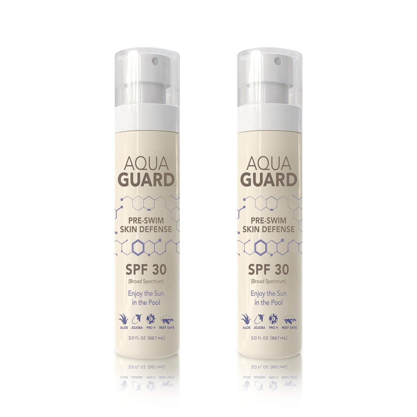 AQUA GUARD Beauty Pre-Swim Skin Defense | SPF30 Hydration | 2-Pack | Made in California