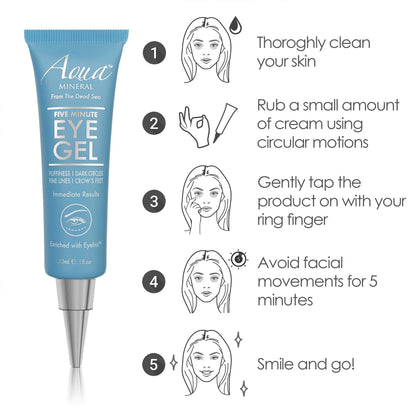 Aqua Mineral Puffy Eye Gel – Instant Puffiness Reduction & Hydration (1 oz)