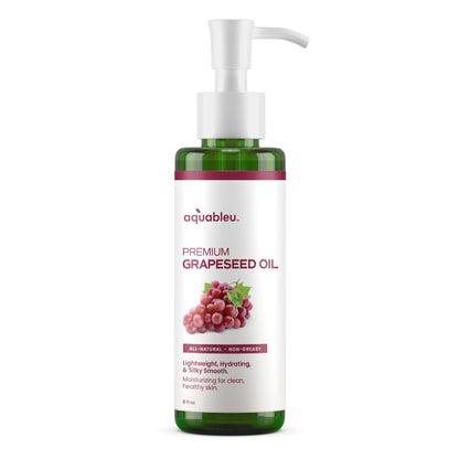 Aquableu Premium Grapeseed Oil – 100% Pure, Cold-Pressed, Hydrating (8 oz)