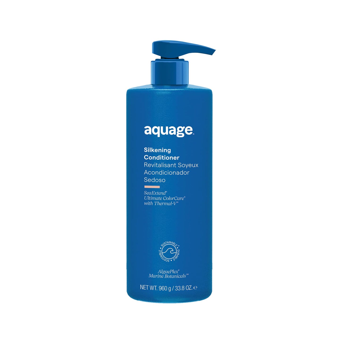 Aquage SeaExtend Silkening Conditioner | Improve Manageability & Frizz-Free Styling, 33.8 oz