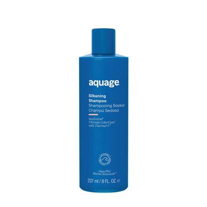 Aquage SeaExtend Silkening Shampoo – Smooths Coarse & Curly Hair, 8 oz