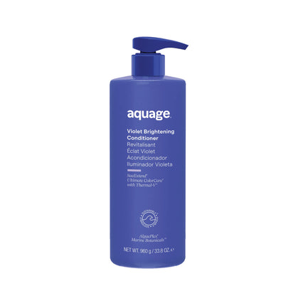 Aquage Violet Brightening Shampoo for Blonde & Silver Hair – 33.8 oz