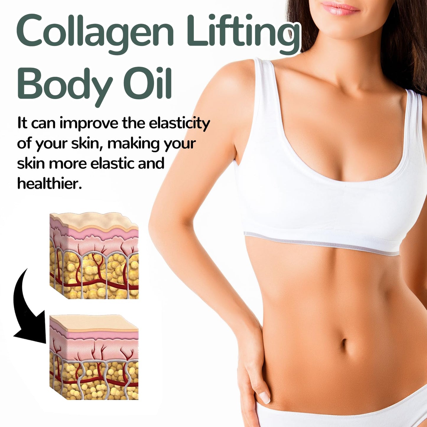 ARANYA Collagen Lifting Body Oil — Hydrating Silk Texture for Neck, Chest, Arms, and Thighs | 3.38 fl oz