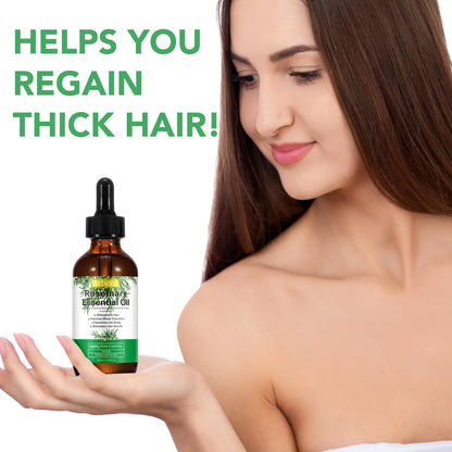 2 Pack Organic Rosemary Oil for Hair Growth | 100% Pure Rosemary Essential Oil for Eyebrow & Eyelash Nourishment | Arbcrn