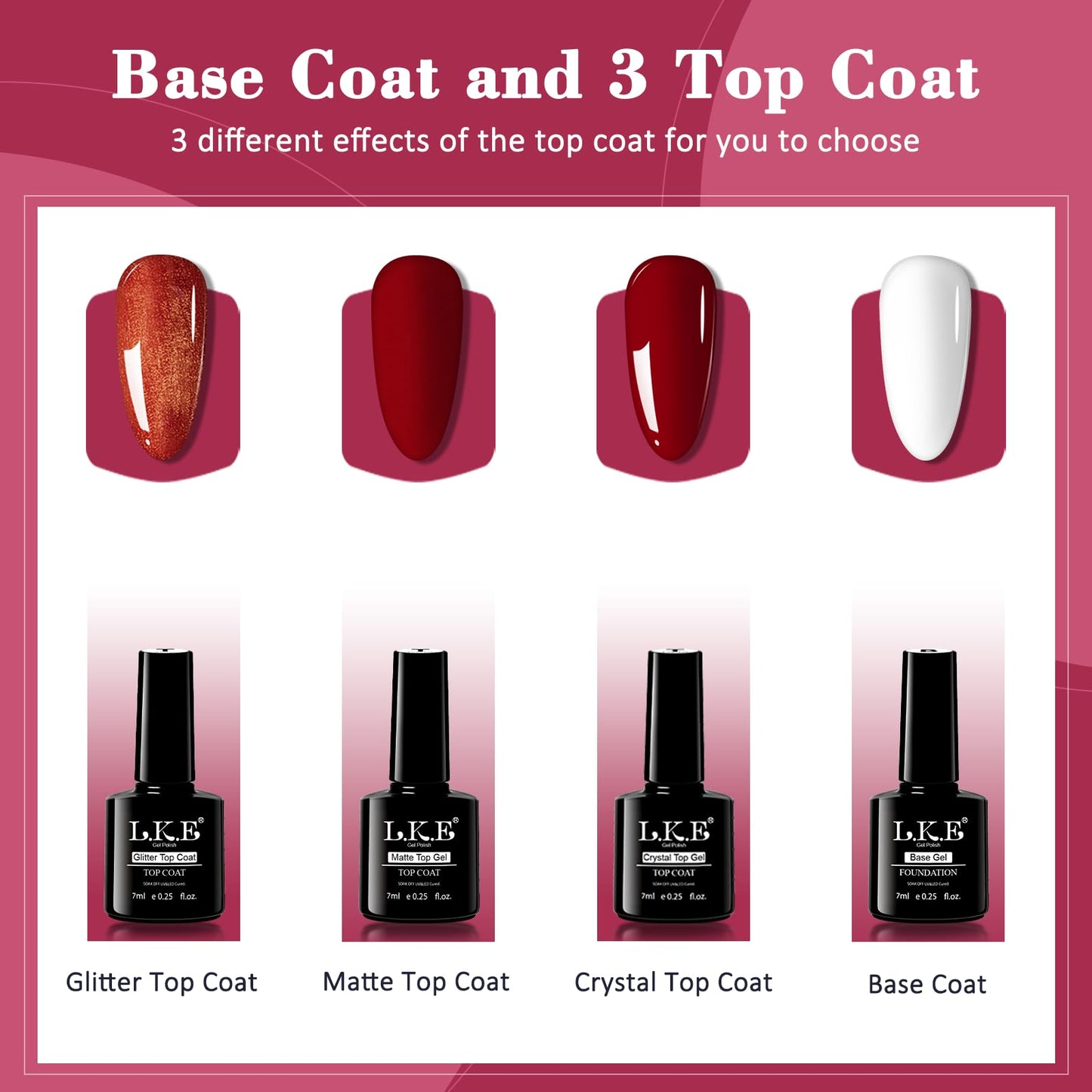 ARCWEISSO Gel Nail Polish Kit with UV Light — 36 Colors, Base & Top Coats