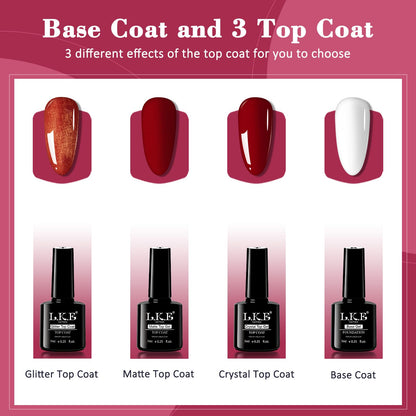 ARCWEISSO Gel Nail Polish Kit with UV Light — 36 Colors, Base & Top Coats
