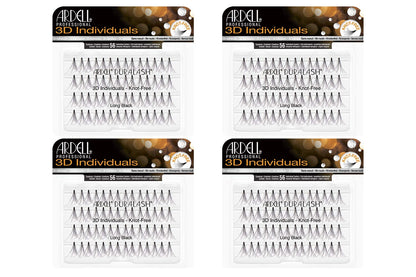 Ardell 3D Individual Lashes Long Black – Flared Design DIY Lash Clusters (4 Packs)