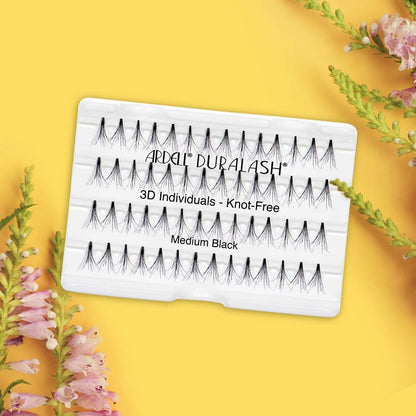 Ardell 3D Individuals Lashes Medium Black - Natural Looking DIY Lash Clusters, Eyelash Extensions, 4 Pack