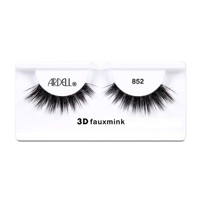 Ardell 3D Faux Mink 852 Lashes – Flared Natural Look, Invisiband, 4 Pairs