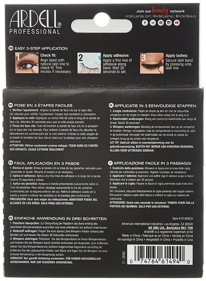 Ardell Demi Wispies False Eyelashes – Black, Full Volume Reusable Lashes, 2 Pack