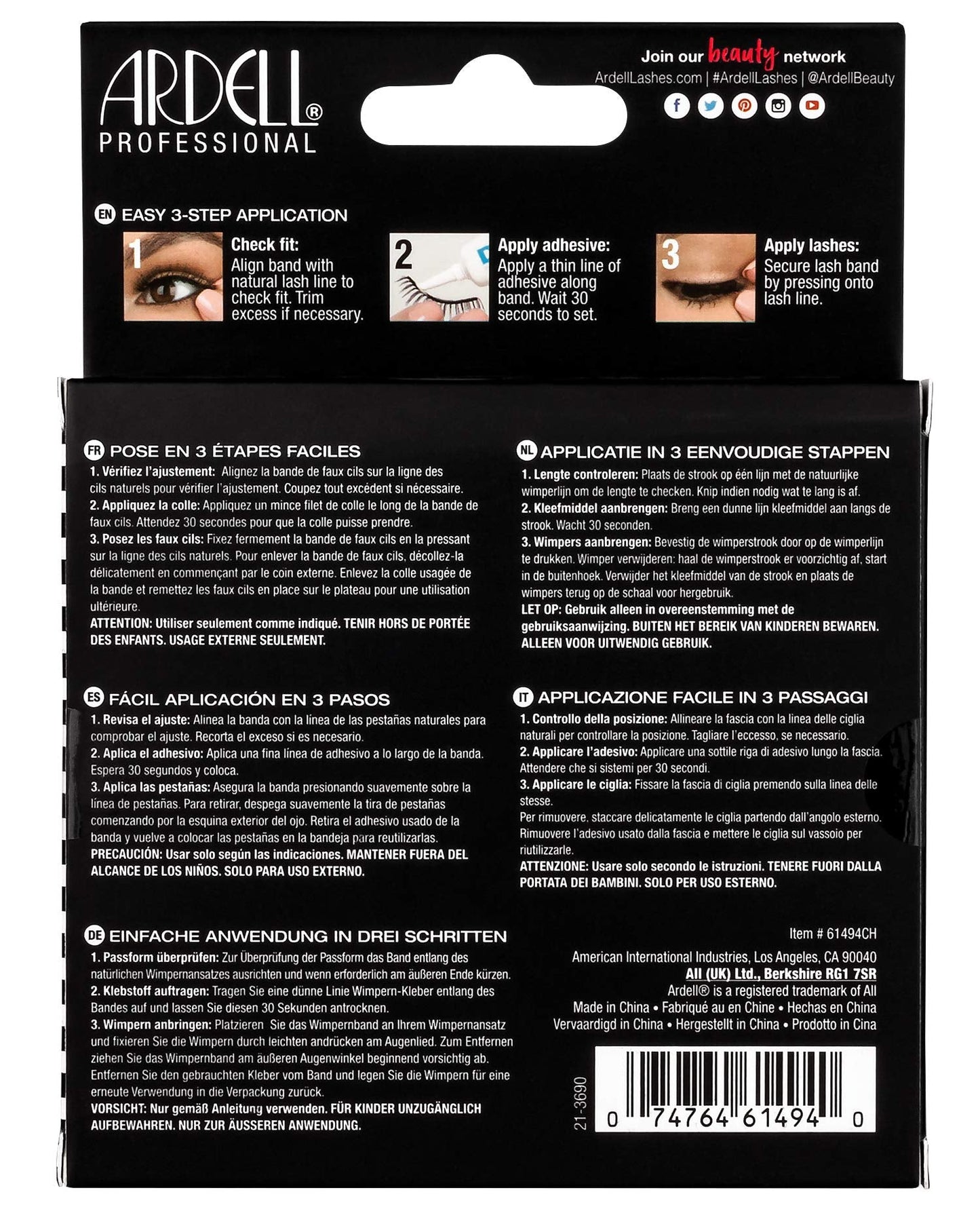 Ardell Demi Wispies Natural Multipack — 4 Pairs of Authentic Lashes