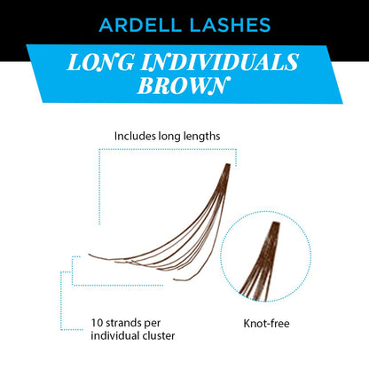 Ardell Individual False Eyelashes - Long Brown, Natural Look | 4-Pack DIY Lashes