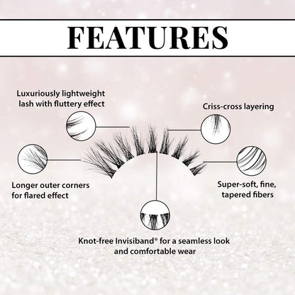 Ardell Faux Mink Lashes 814 Black – Natural, Reusable Strip Lashes (4 Pack)