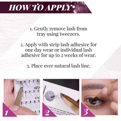Ardell Individual Lashes Soft Touch Short Black - Knot-Free, Natural Look, 56 Clusters per Pack