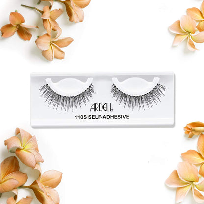 Ardell Self-Adhesive Eyelashes 110S – No Glue Needed, Natural Strip Lashes, 4 Pack
