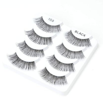Ardell Glamour 105 False Lashes Multipack – 4 Pairs, Dramatic Volume