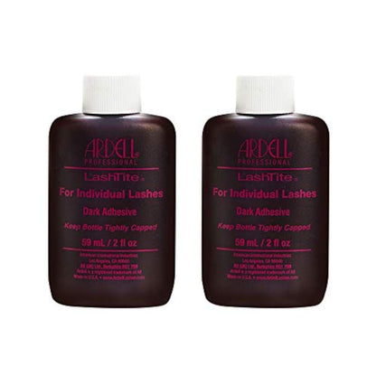 Ardell LashTite Dark Adhesive for Individual Lashes — 2 oz x 2 Pack | Fast-Drying, Waterproof Lash Glue