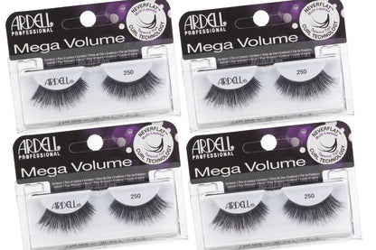 Ardell Mega Volume 250 Lashes – Dramatic Full-Strip, Fluffy Wispy (4 Pairs)