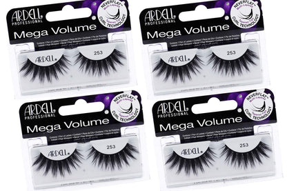 Ardell Mega Volume Lash 253 — Multi-Layered Lashes with Neverflat Curl Technology (4 Pairs)