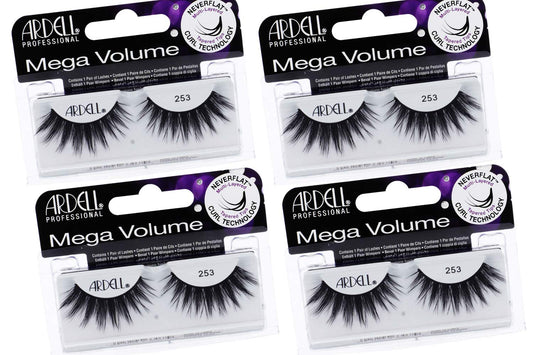 Ardell Mega Volume Lash 253 — Multi-Layered Lashes with Neverflat Curl Technology (4 Pairs)