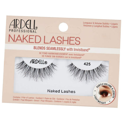 Ardell Naked Lashes 425 with Invisiband – Natural Everyday False Eyelashes (4 Pairs)