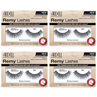 Ardell Remy Lash 781 – Premium Remy Hair Lashes with Invisiband (4 Pairs)