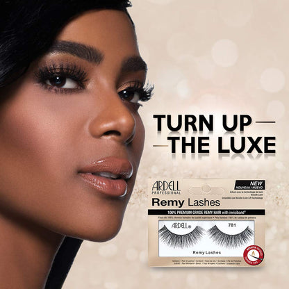 Ardell Remy Lash 781 – Premium Remy Hair Lashes with Invisiband (4 Pairs)